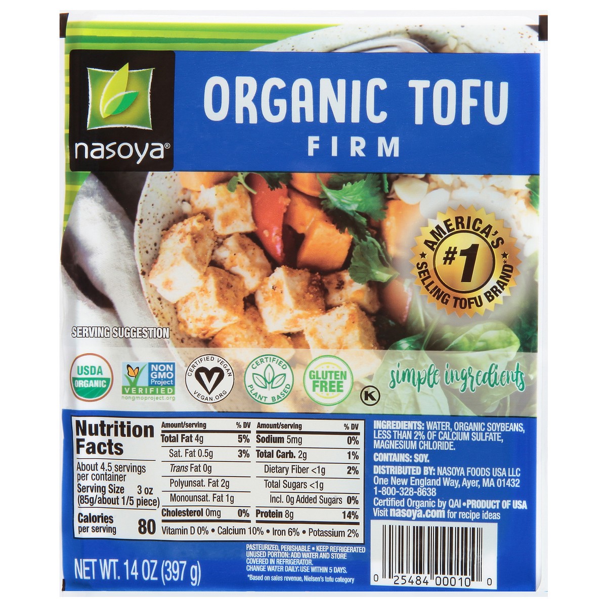 slide 1 of 9, Nasoya Firm Organic Tofu 14 oz, 14 oz