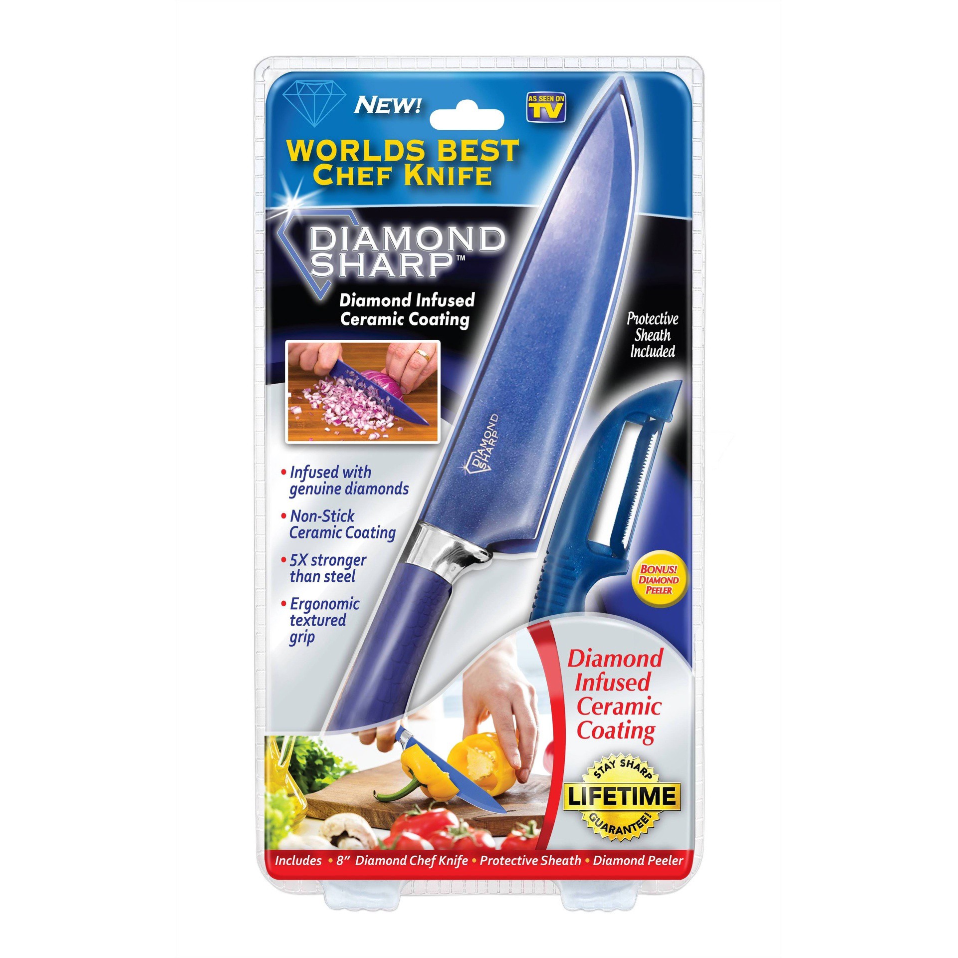 slide 1 of 6, Diamond Sharp Chef Knife 1 ea, 1 ea