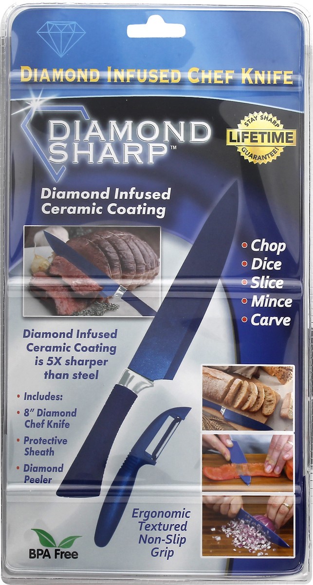 slide 5 of 6, Diamond Sharp Chef Knife 1 ea, 1 ea