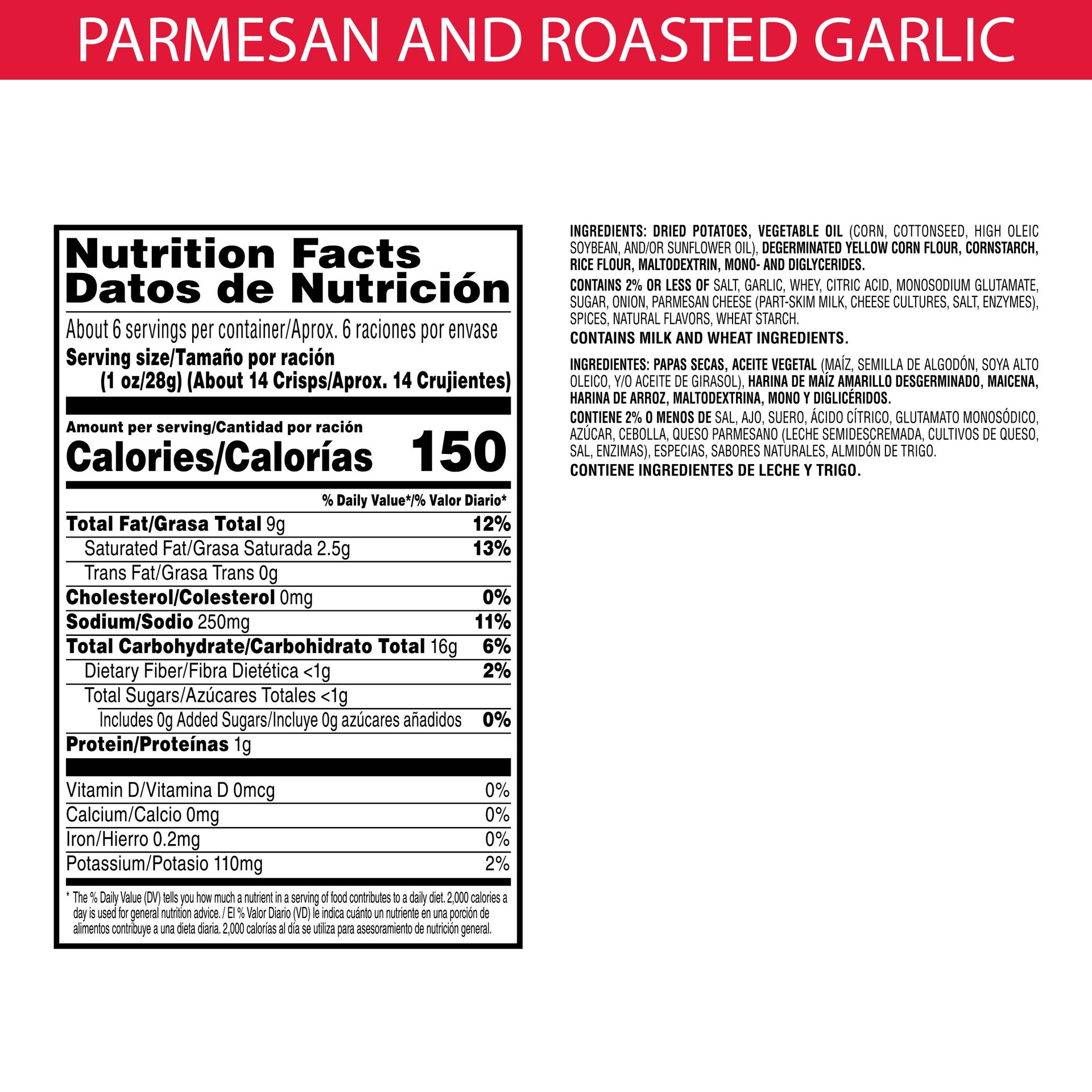 slide 4 of 5, Pringles Potato Crisps Chips, Parmesan and Garlic, 5.5 oz, 5.5 oz