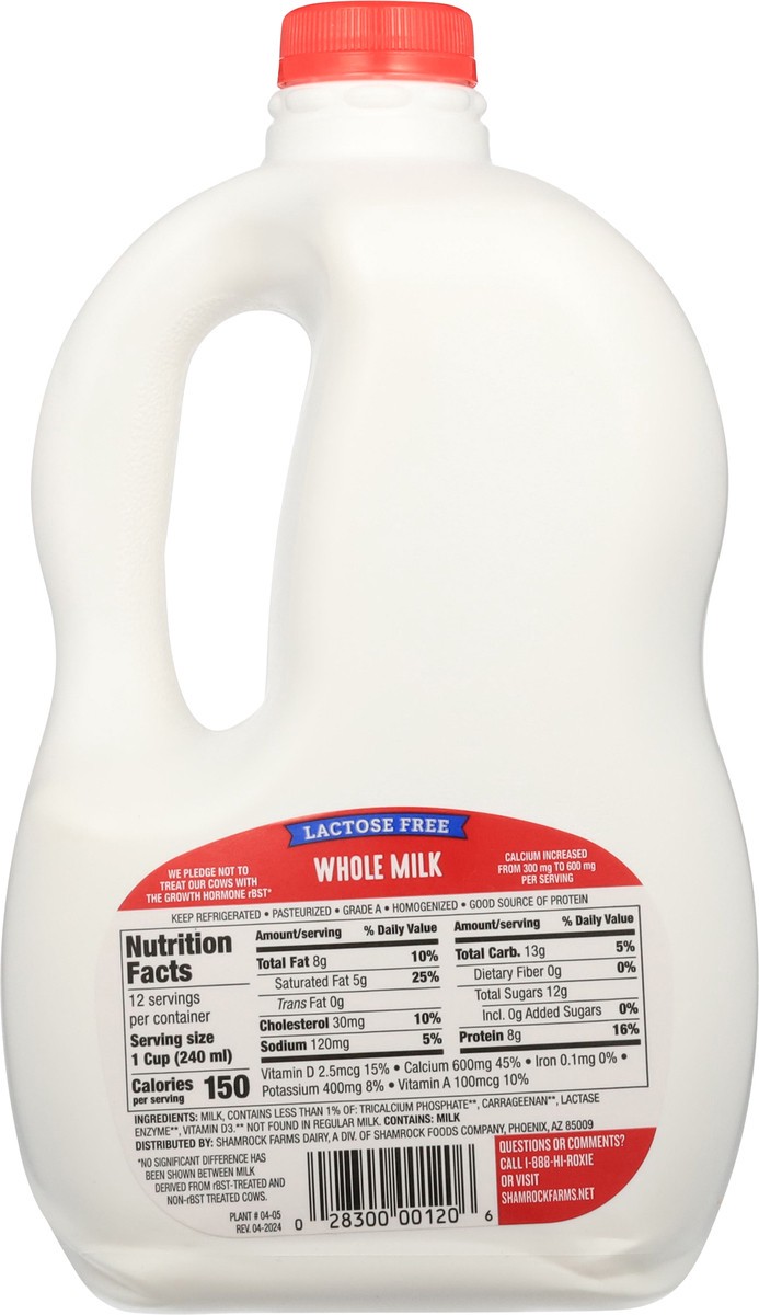 slide 14 of 15, Shamrock Farms Lactose Free Whole Milk, 96 oz