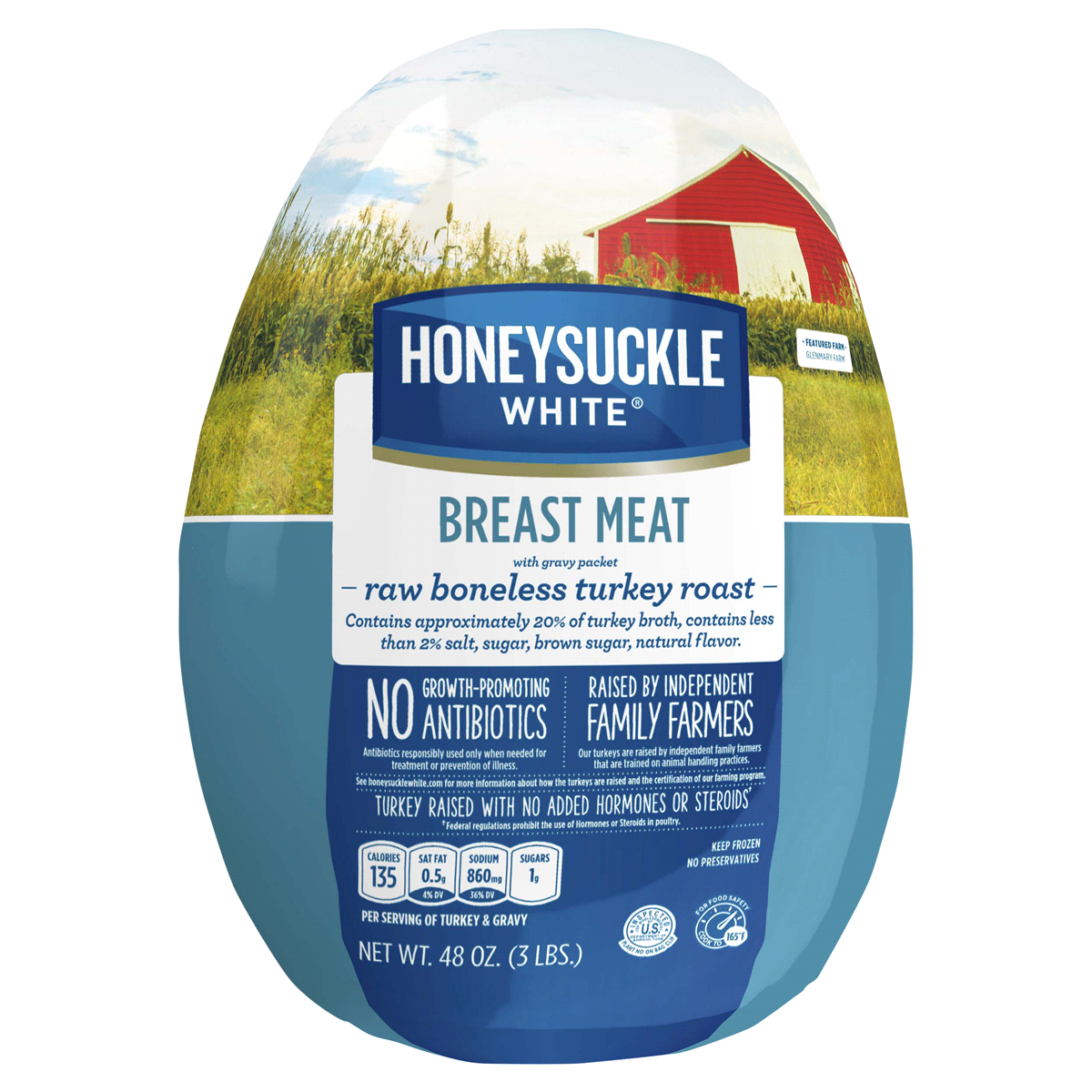 slide 1 of 1, Honeysuckle White Boneless Turkey Breast Roast with Gravy, 48 oz, 48 oz