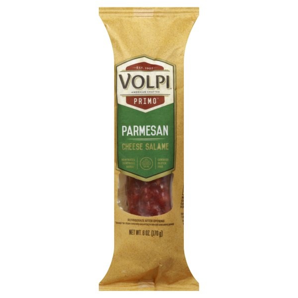 slide 1 of 1, Volpi Parmesan Cheese Salami, 6 oz