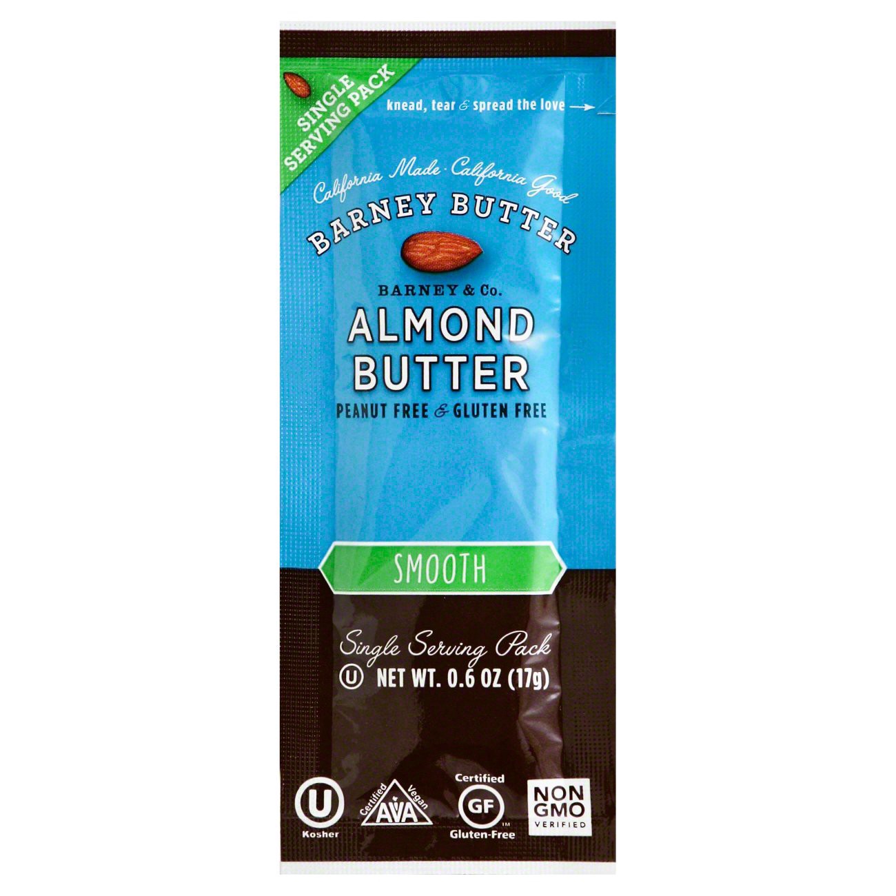 slide 1 of 10, Barney Butter Almond Butter, Smooth, On-the-Go, Snack Pack, 0.6 oz