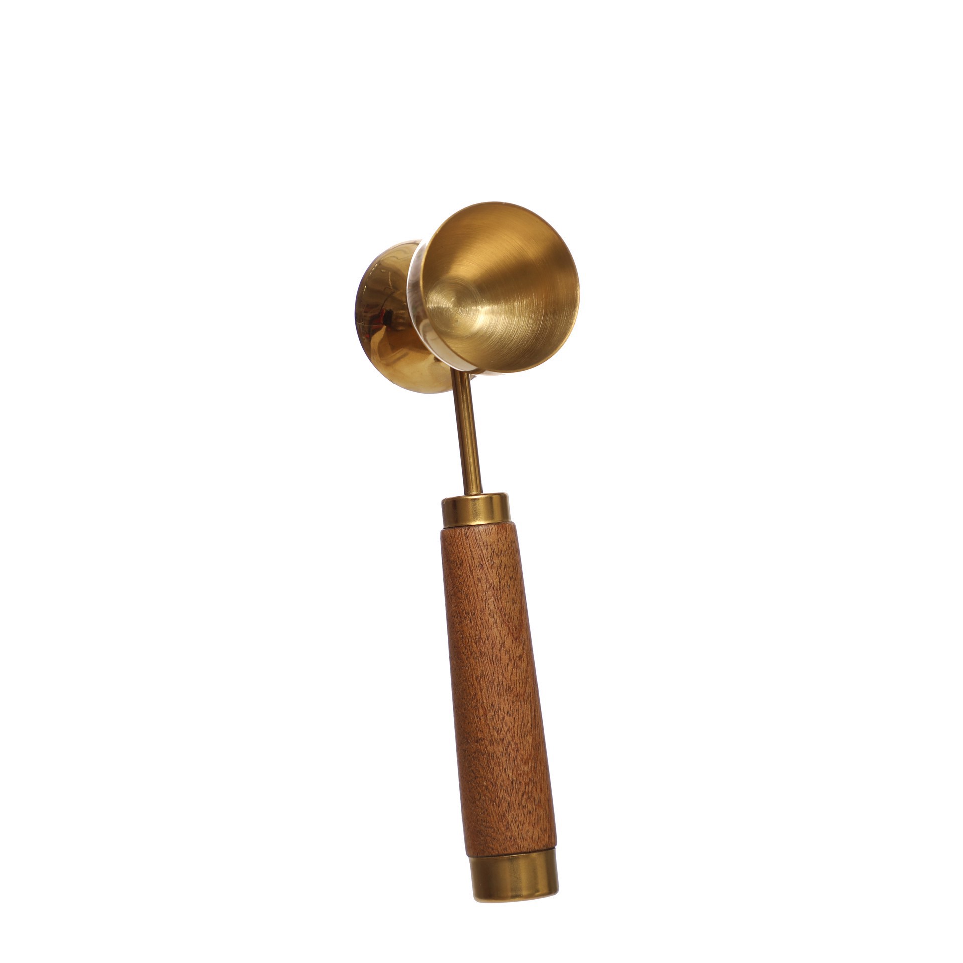 slide 2 of 3, 9.5" Gold Metal Jigger With Wood Handle By Ashland, 9.5 in