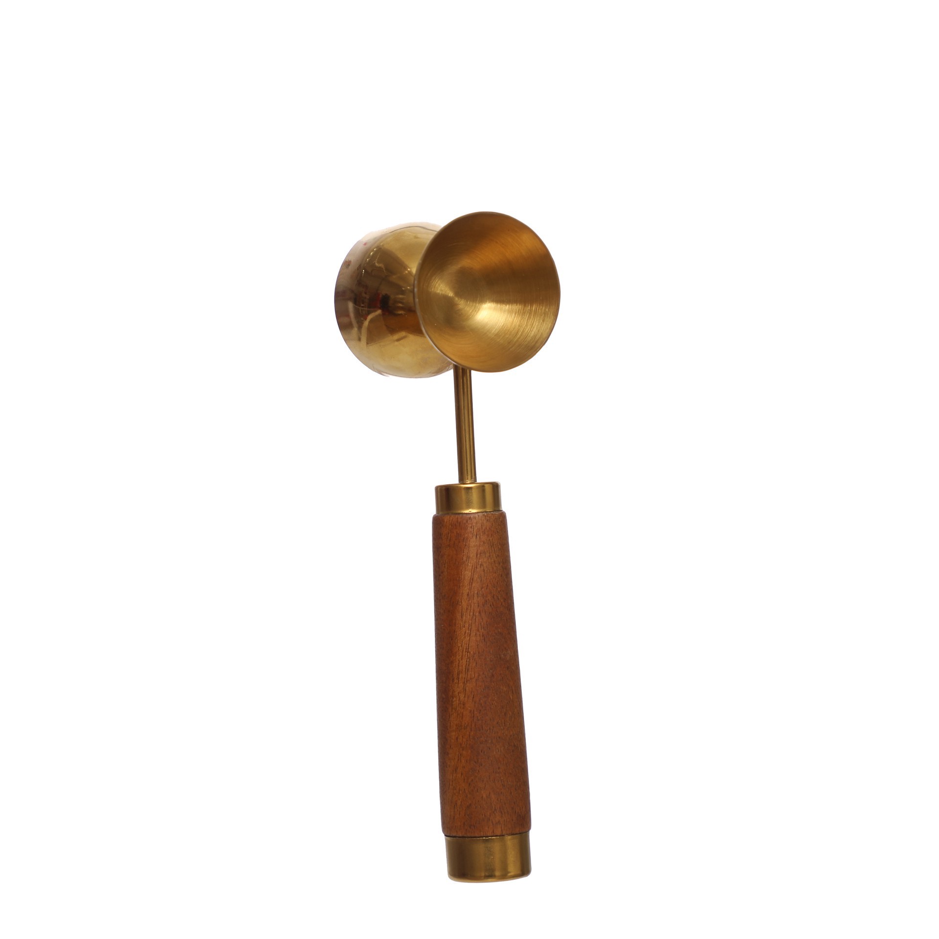 slide 3 of 3, 9.5" Gold Metal Jigger With Wood Handle By Ashland, 9.5 in