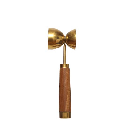 slide 1 of 3, 9.5" Gold Metal Jigger With Wood Handle By Ashland, 9.5 in