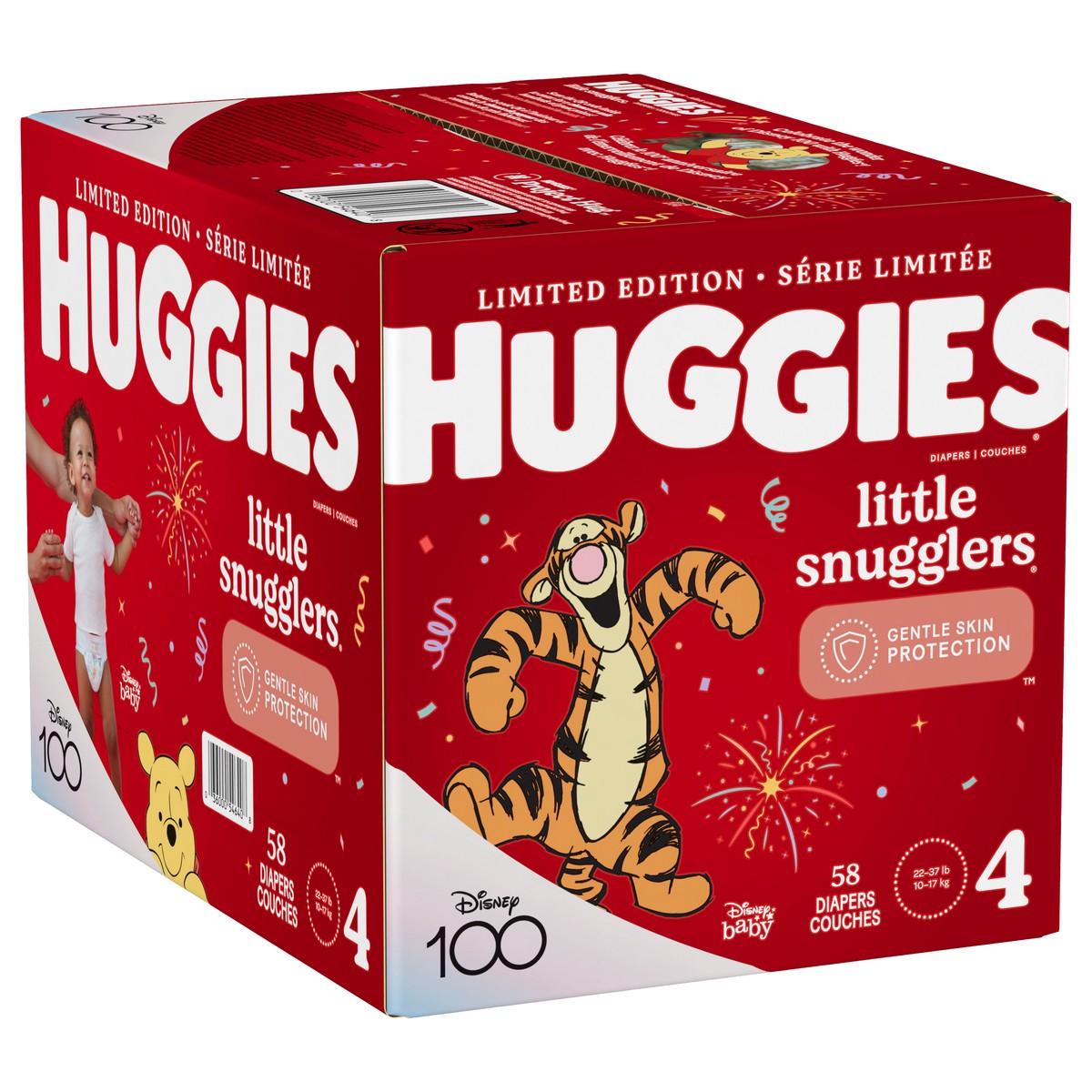 slide 2 of 9, Huggies Little Snugglers Baby Diapers, 58 ct