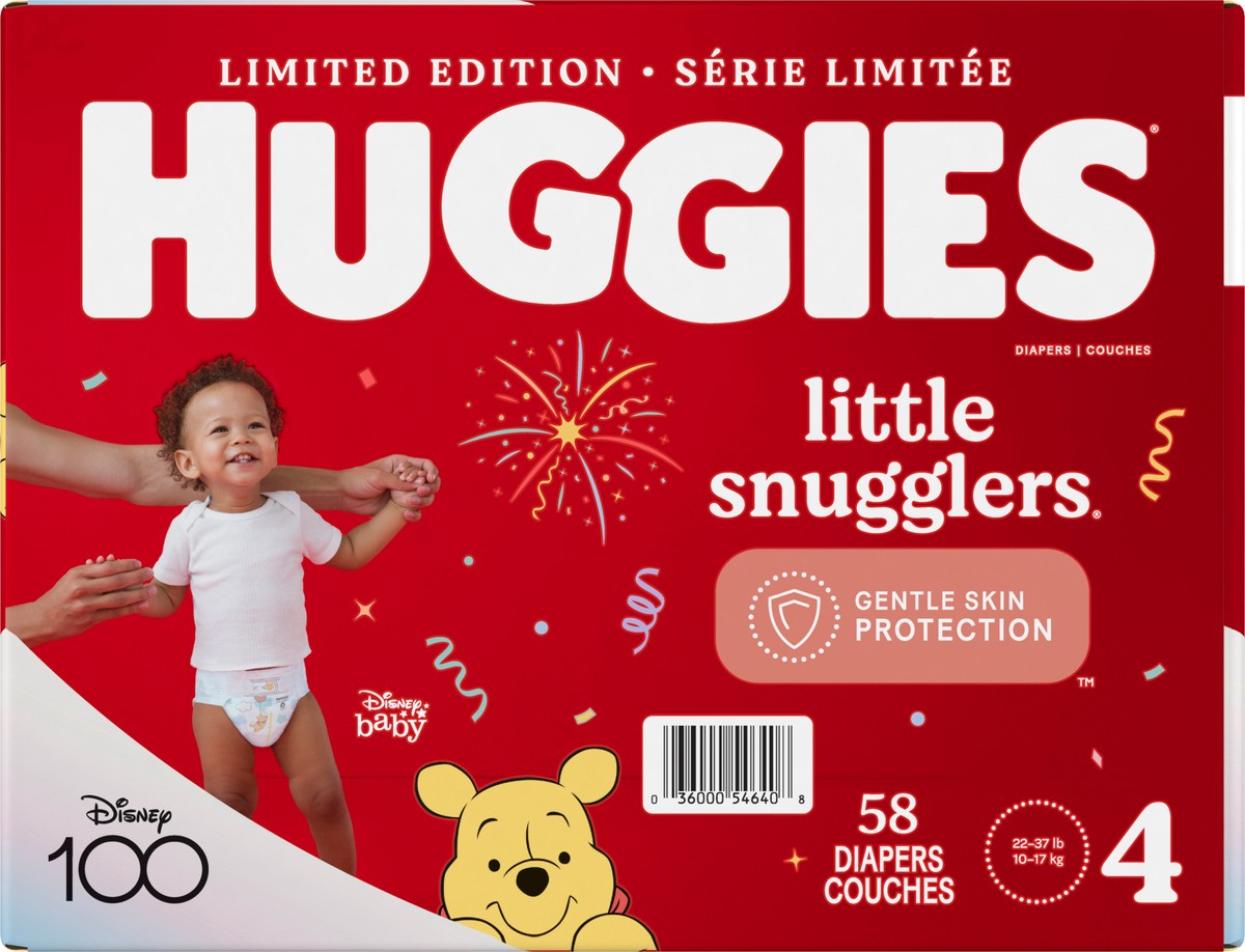 slide 5 of 9, Huggies Little Snugglers Baby Diapers, 58 ct