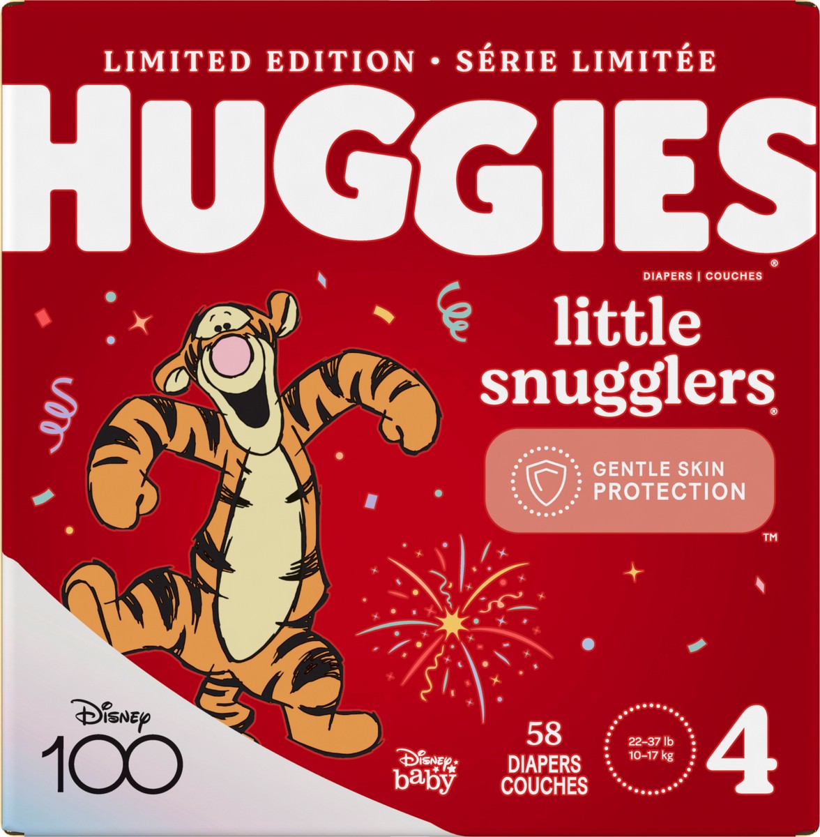 slide 7 of 9, Huggies Little Snugglers Baby Diapers, 58 ct