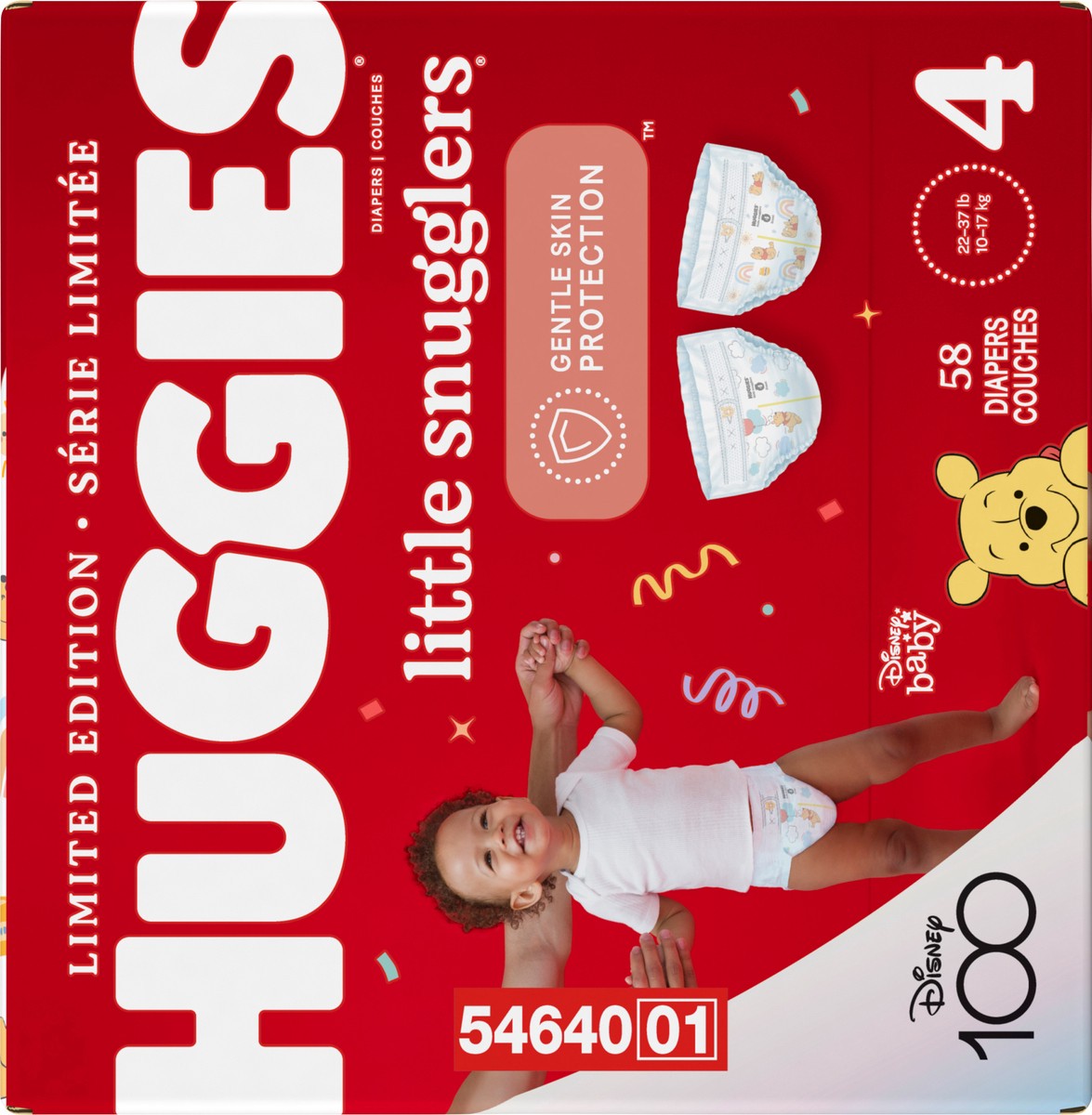 slide 8 of 9, Huggies Little Snugglers Baby Diapers, 58 ct
