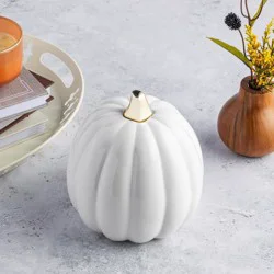 Pearhead White Ceramic Pumpkin