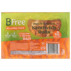 BFree Gluten Free Dutch Crunch Sandwich Rolls 3 ea