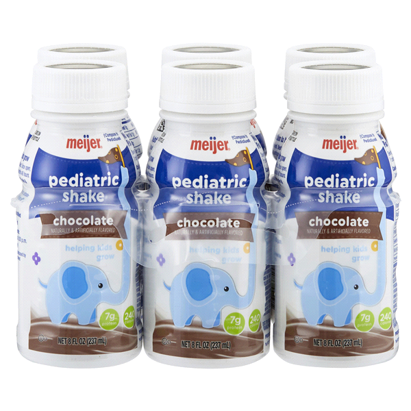 slide 1 of 1, Meijer Pediatric Nutrition Drink Chocolate, 6 ct; 8 oz