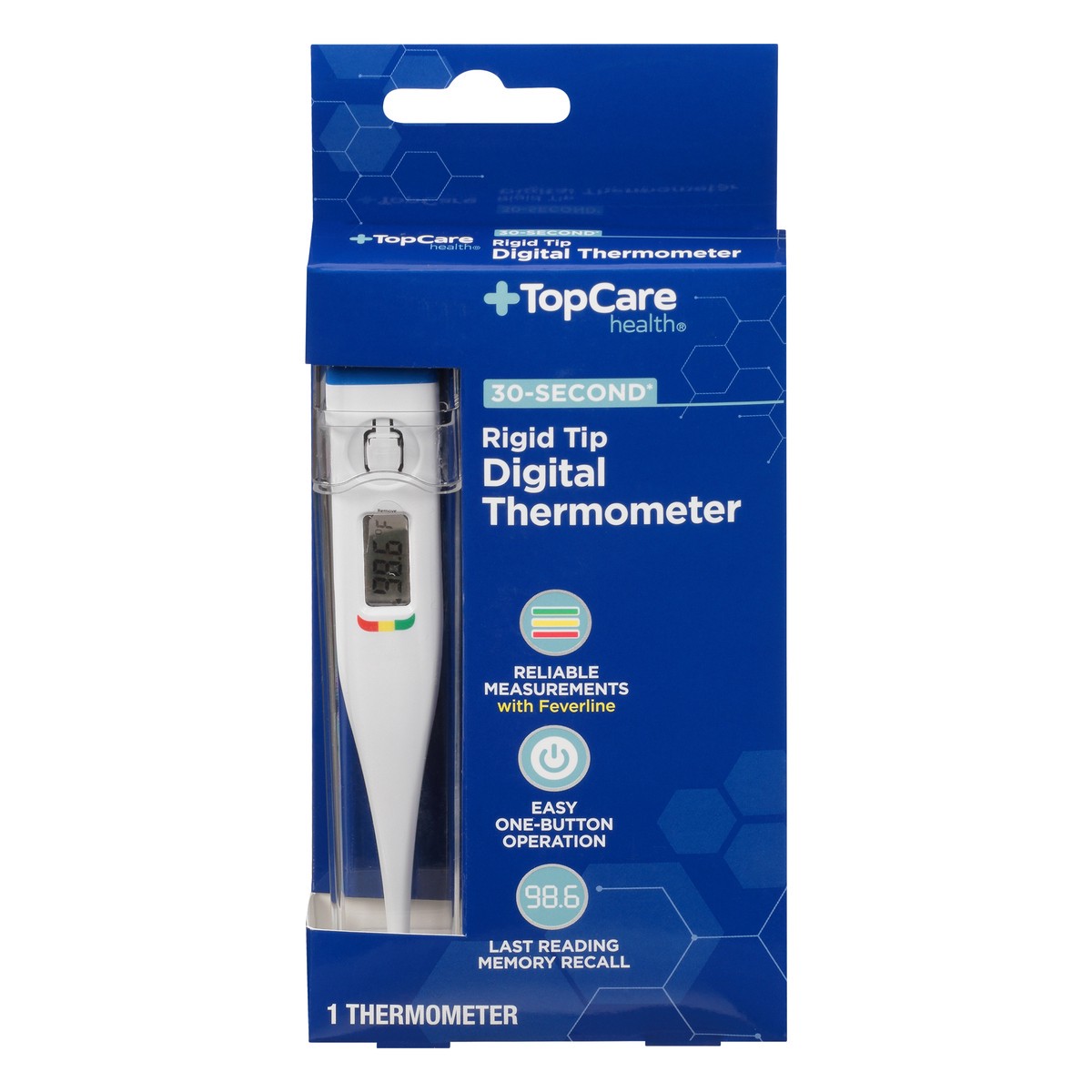 slide 1 of 8, TopCare Top Care TopCare Rigid Tip Digital Thermometer, 1 ct