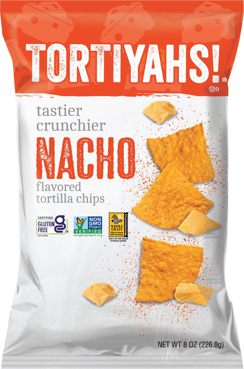 slide 6 of 9, Tortiyahs! Nacho Tortilla Chips, 8 oz