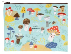 Blue Q Mushrooms Zipper Pouch