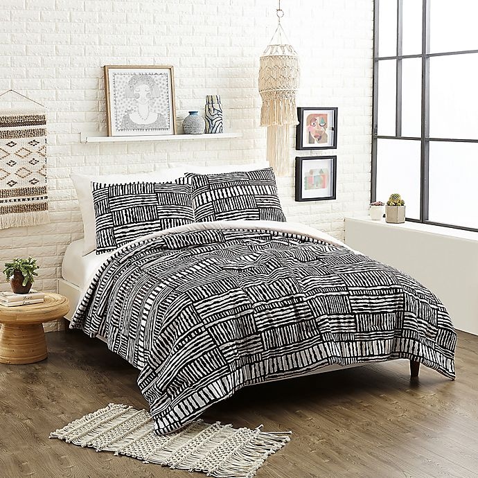 slide 1 of 1, Justina Blakeney Piazza Stripes Twin XL Comforter Set - Black, 1 ct