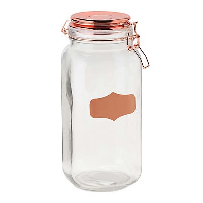 slide 1 of 1, chefstyle Glass Jar Rose Gold, 72 oz