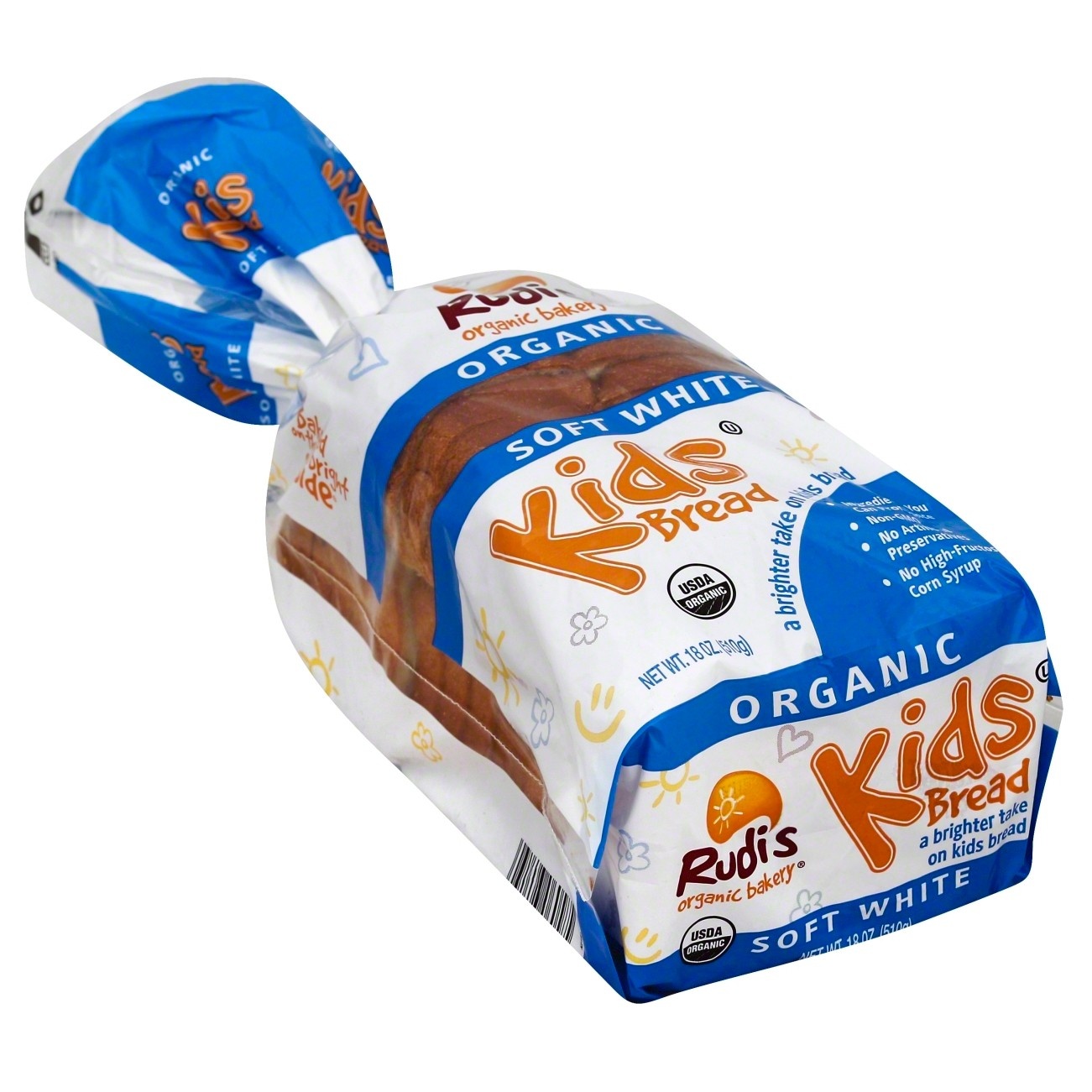 slide 1 of 1, Rudi's Organic White Kids Bread, 18 oz