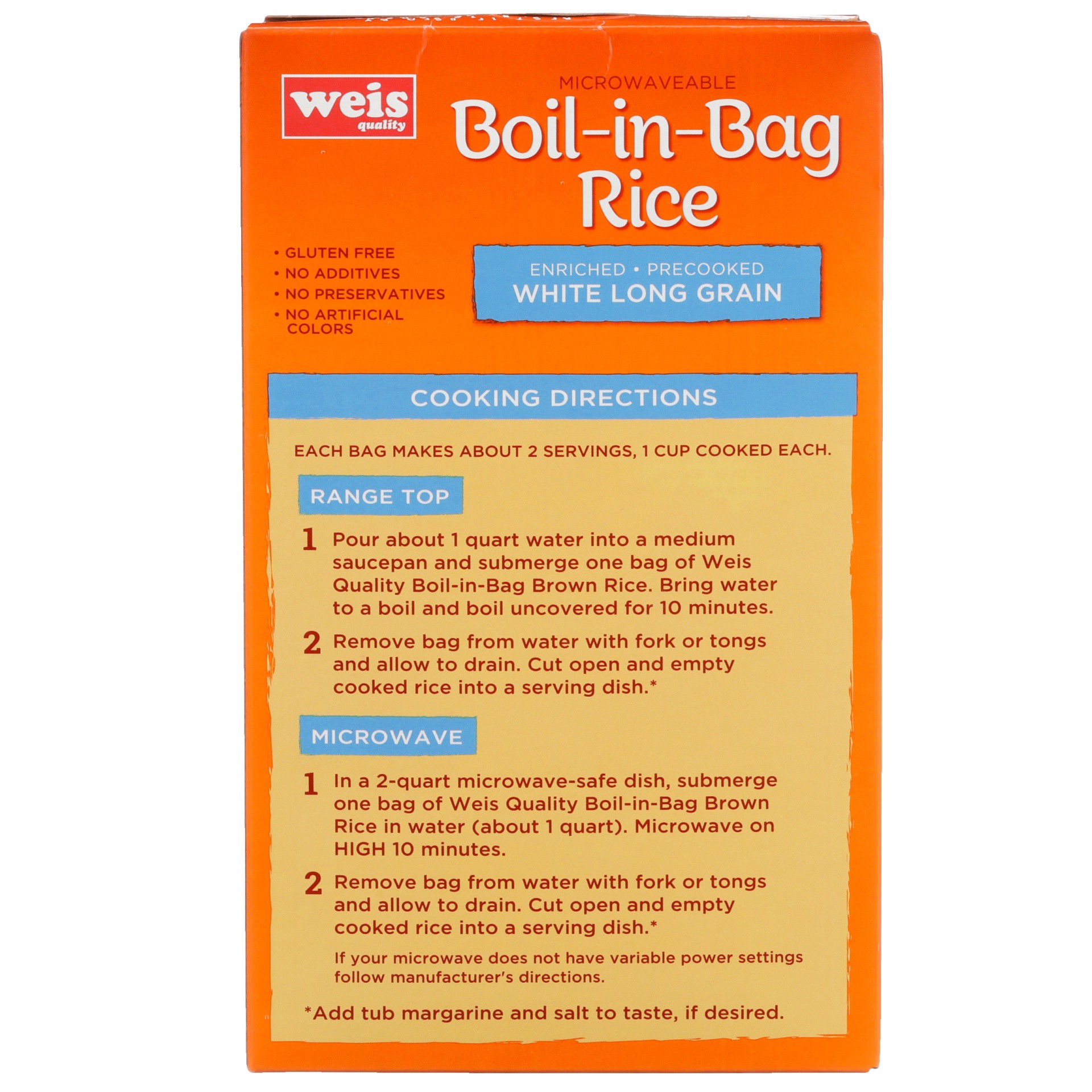 slide 2 of 6, Weis Quality White Long Grain Boil-In-Bag Rice, 14 oz