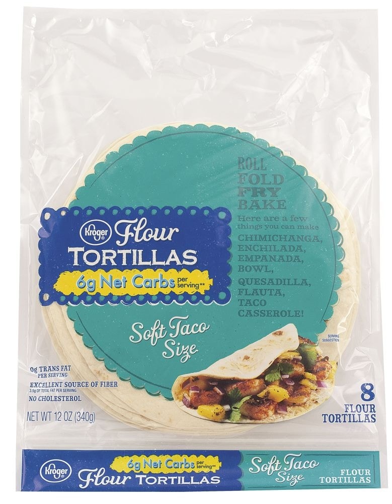 slide 1 of 1, Kroger Flour Tortillas Soft Taco Size, 8 ct; 1.5 oz