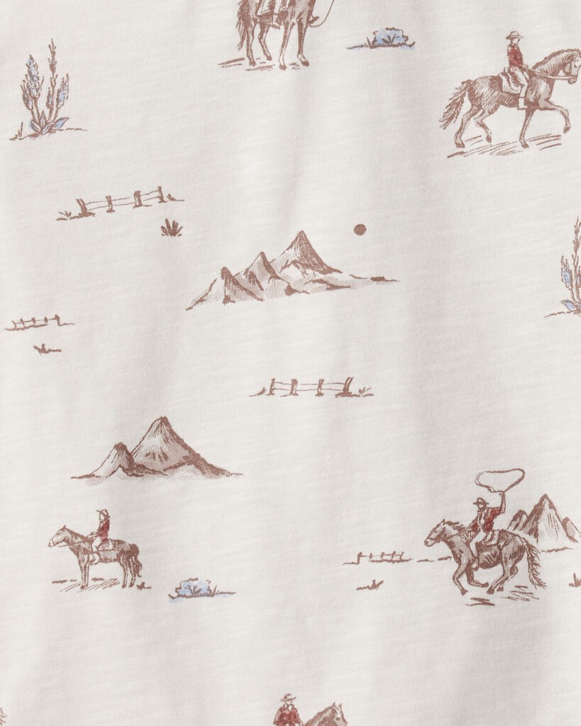 slide 3 of 4, Littleplanet Toddler Boy 2-Pack Organic Cotton Tees Western Rodeo, Caribou Brown 4T, 1 ct