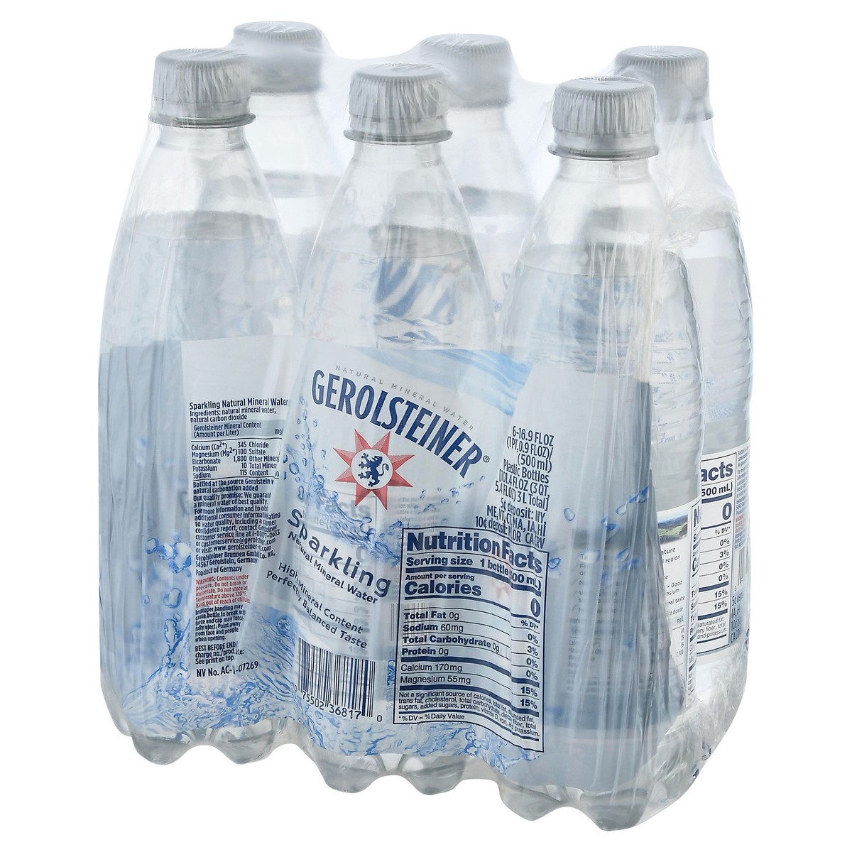 slide 6 of 14, Gerolsteiner Sparkling Mineral Water - 6 ct, 6 ct