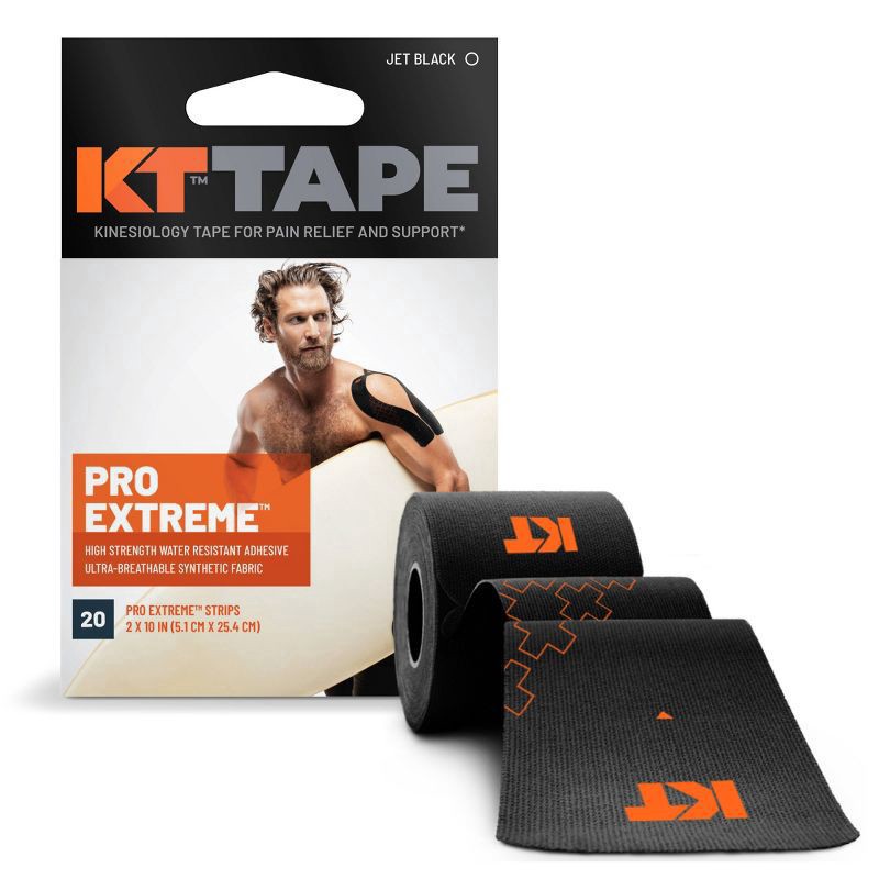 slide 1 of 4, KT Tape Pro Extreme Jet Black Kinesiology Tape 20 ea, 20 ct