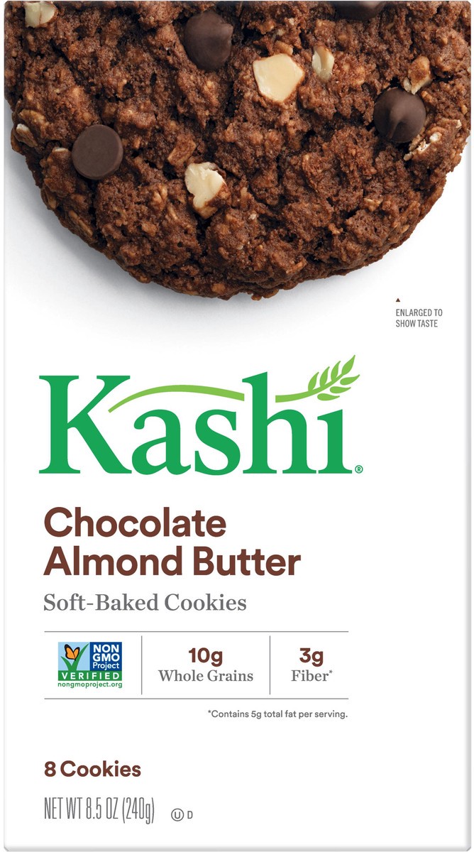slide 6 of 8, Kashi Soft-Baked Cookies Chocolate Almond Butter, 8.5 oz