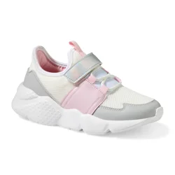Vively Girls' Josh Athletic Shoes White/Gray/Pink, Size 2