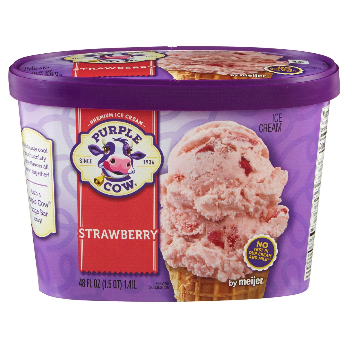 slide 1 of 9, Purple Cow Strawberry Ice Cream, 1.5 qt