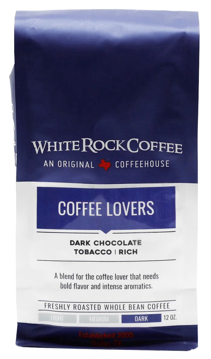 slide 1 of 1, White Rock Coffee Coffee Lovers Whole Bean Coffee, 12 oz