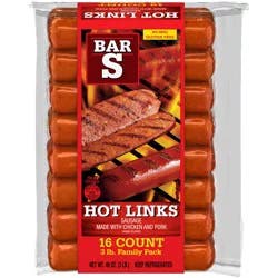 Bar-S Hot Links 16 ct Pack