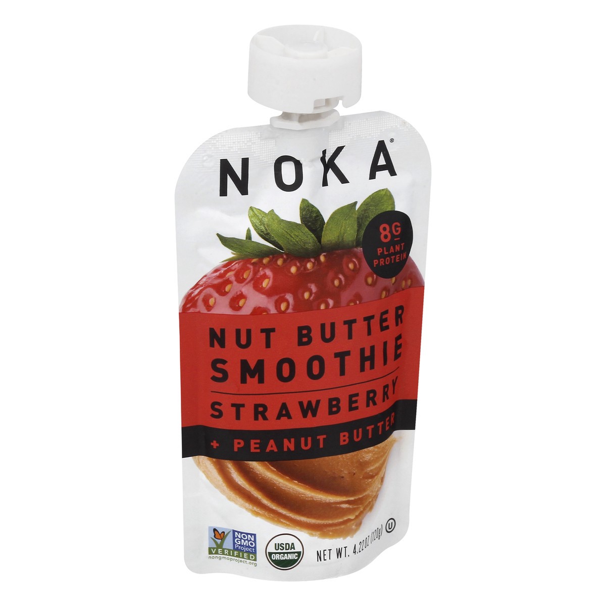 slide 12 of 13, NOKA Strawberry + Peanut Butter Nut Butter Smoothie 4.22 oz, 4.22 oz