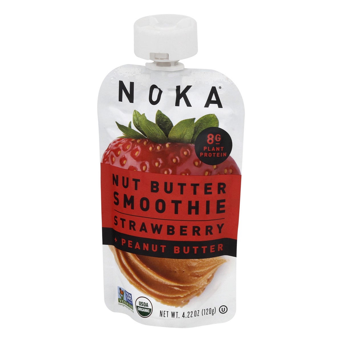 slide 6 of 13, NOKA Strawberry + Peanut Butter Nut Butter Smoothie 4.22 oz, 4.22 oz