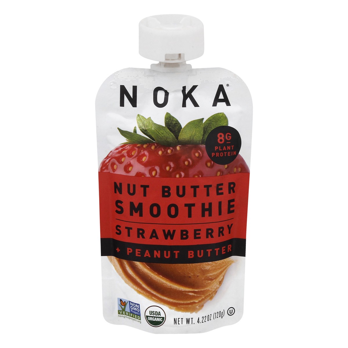 slide 1 of 13, NOKA Strawberry + Peanut Butter Nut Butter Smoothie 4.22 oz, 4.22 oz