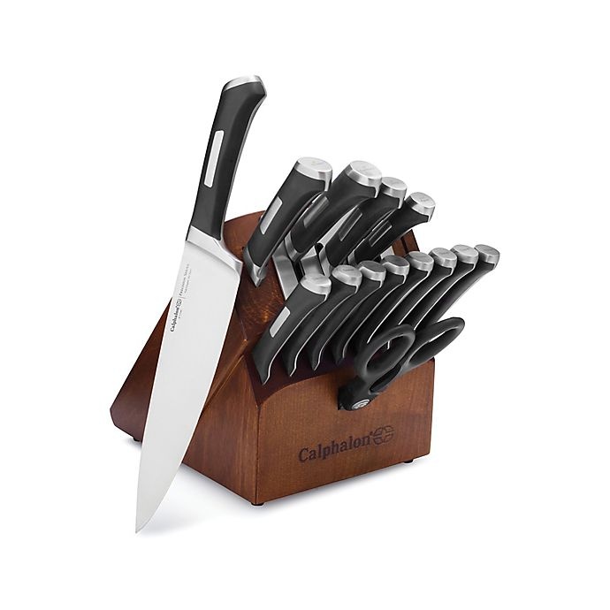 slide 1 of 1, Calphalon Precision Self-Sharpening Cutlery Set with SharpIN Technology, 15 ct