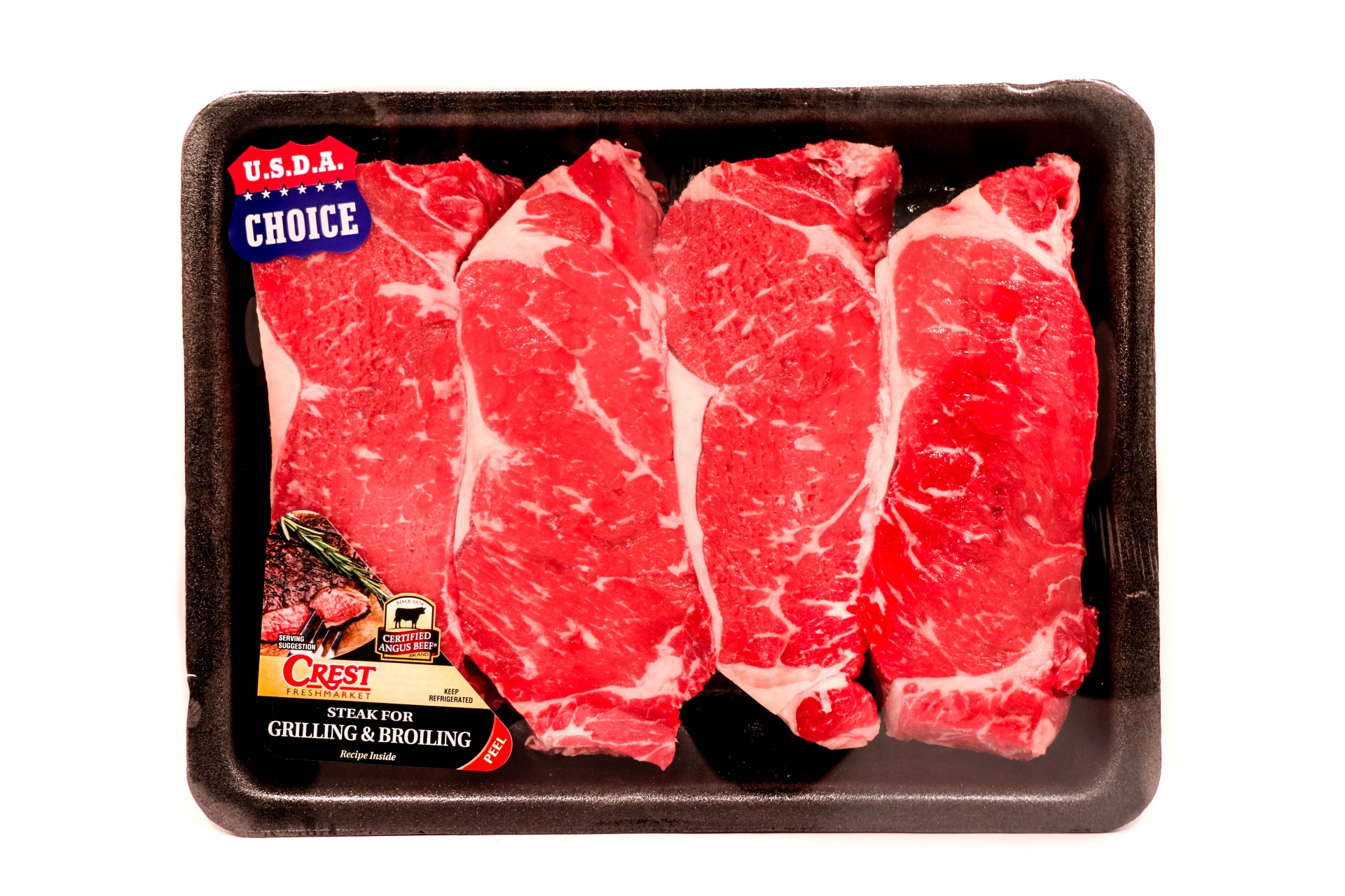 slide 1 of 1, Choice Ep New York Strip Steak, per lb