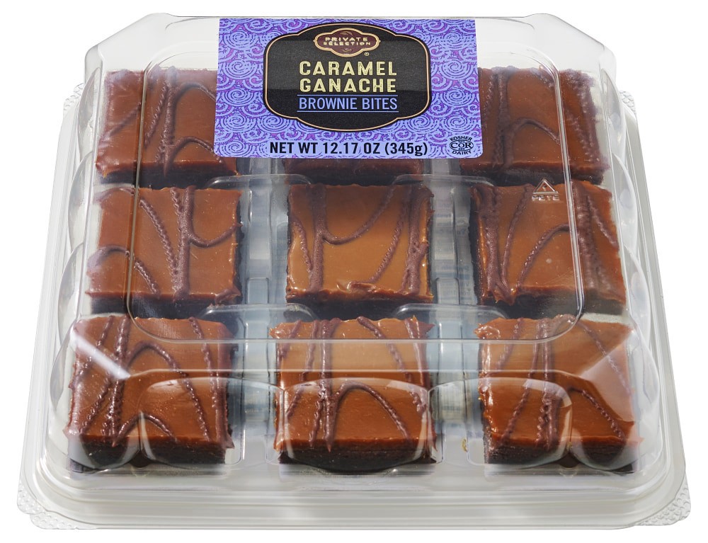 slide 3 of 3, Private Selection Caramel Ganache Brownie Bites, 9 ct / 12.17 oz