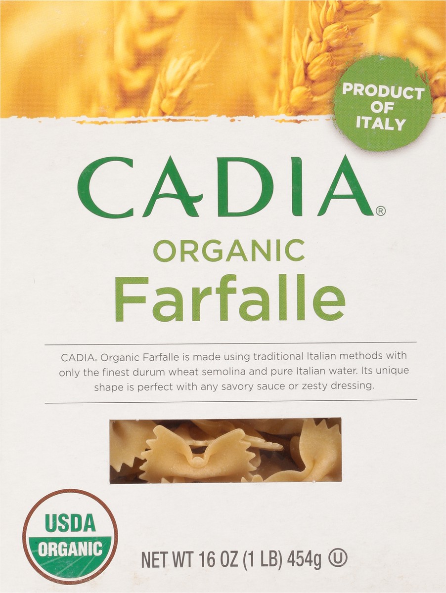 slide 3 of 14, Cadia Pasta Farfalle Organic, 16 oz