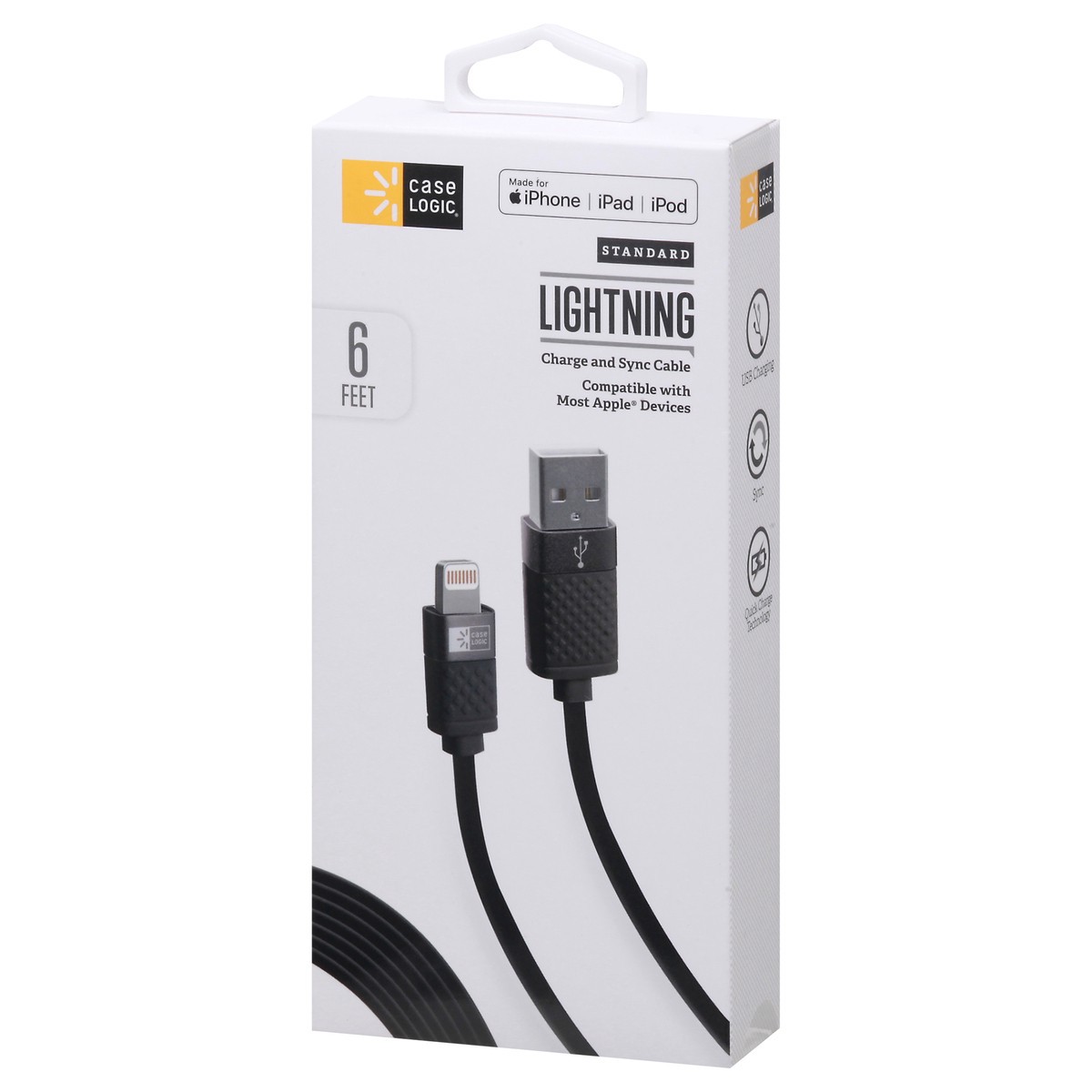 slide 8 of 11, Case Logic Flat Lightning iPhone Cable, 3.5 ft