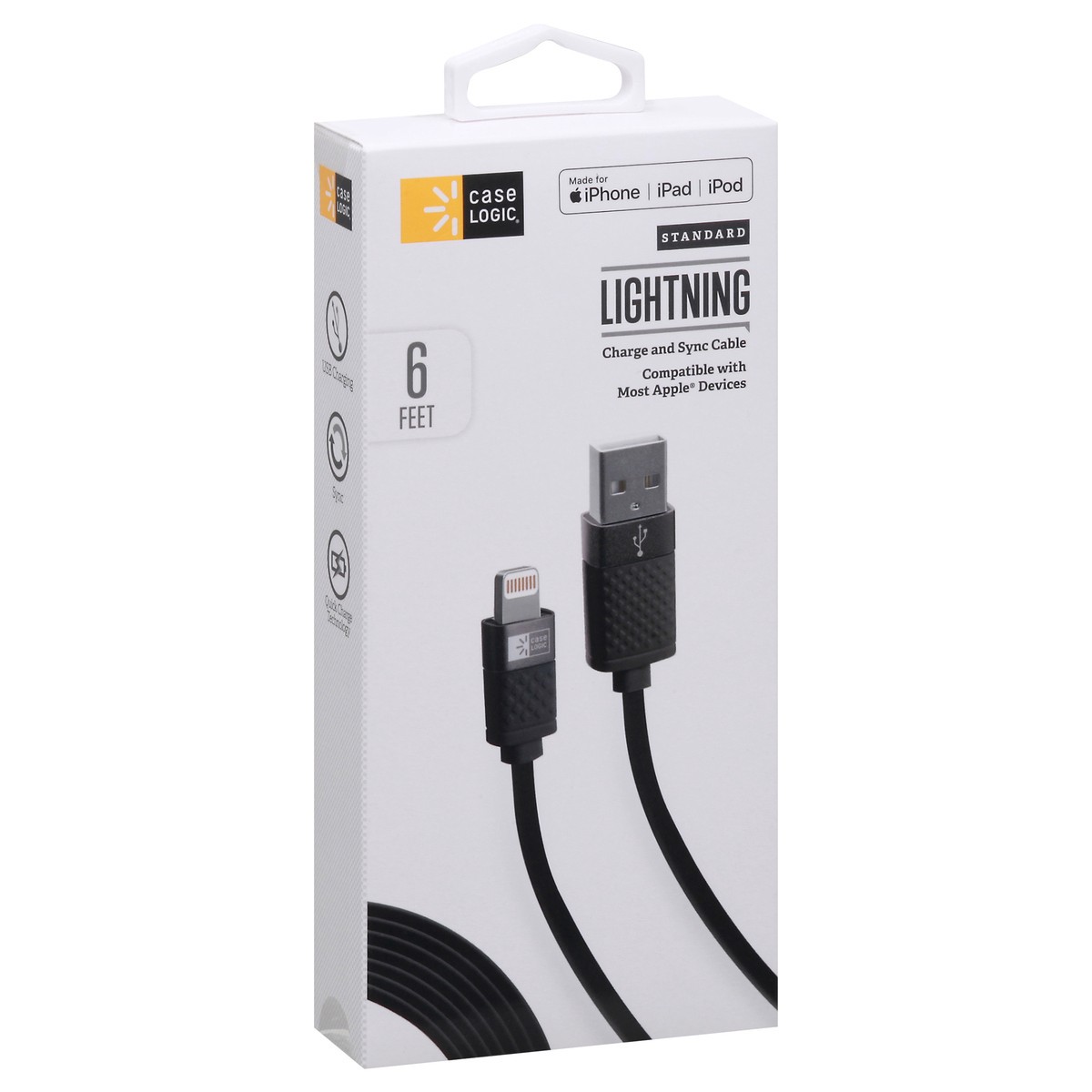 slide 3 of 11, Case Logic Flat Lightning iPhone Cable, 3.5 ft