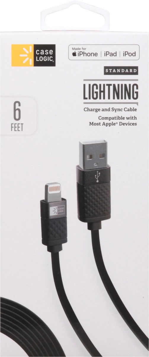 slide 7 of 11, Case Logic Flat Lightning iPhone Cable, 3.5 ft