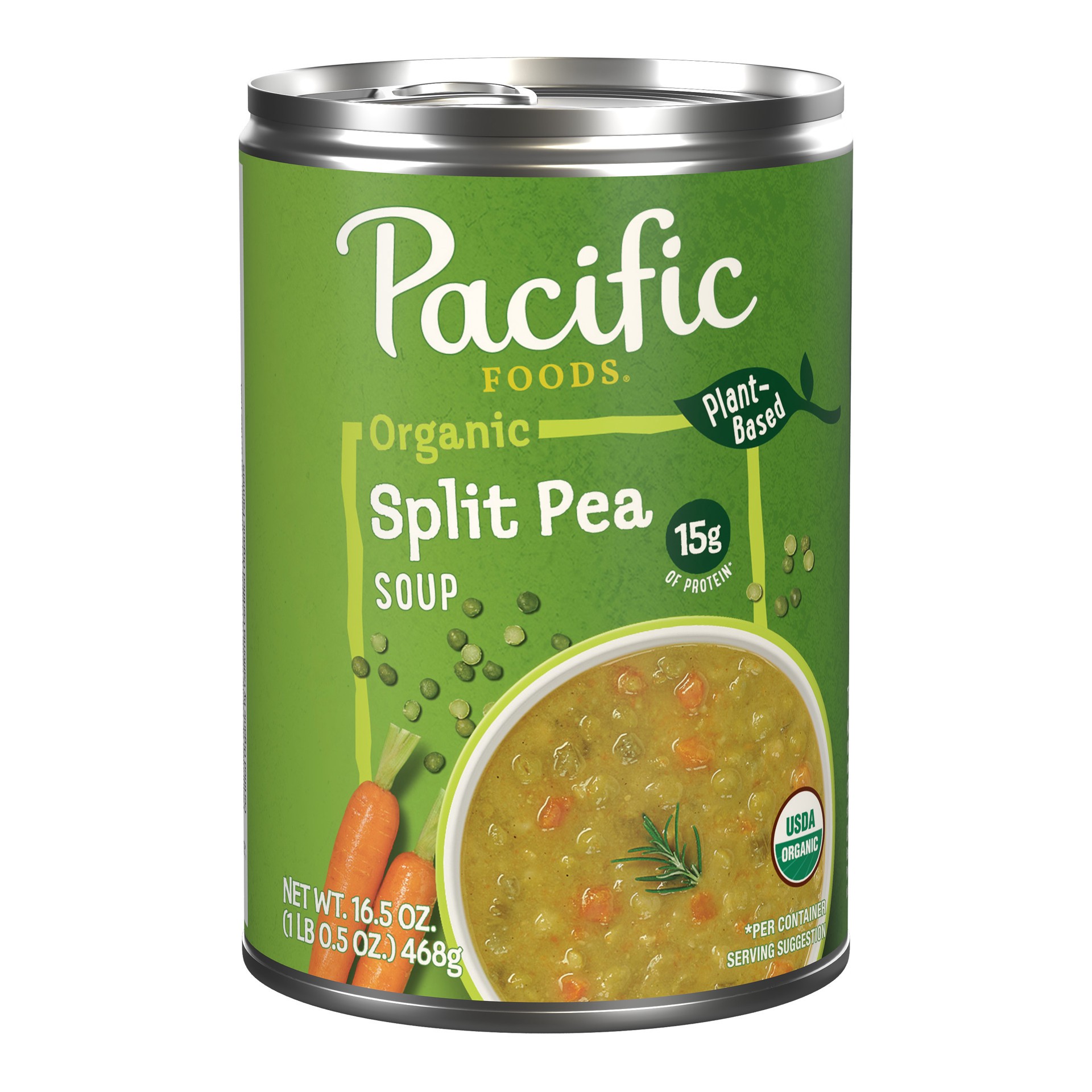 slide 1 of 1, Pacific Foods Organic Split Pea Soup, 16.5 oz Can,