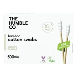 The Humble Co. White Spiral Bamboo Cotton Swabs - 500 ct