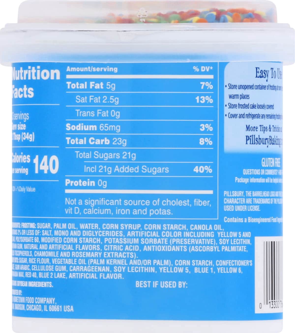 slide 15 of 25, Pillsbury Funfetti Confetti Vanilla Frosting, 15.6 Oz Tub, 15.6 oz