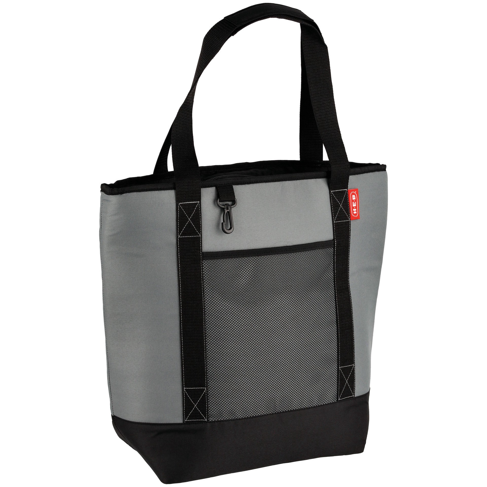 slide 1 of 1, H-E-B Gray Premium Insulated Reusable Shopping Bag, 1 ct