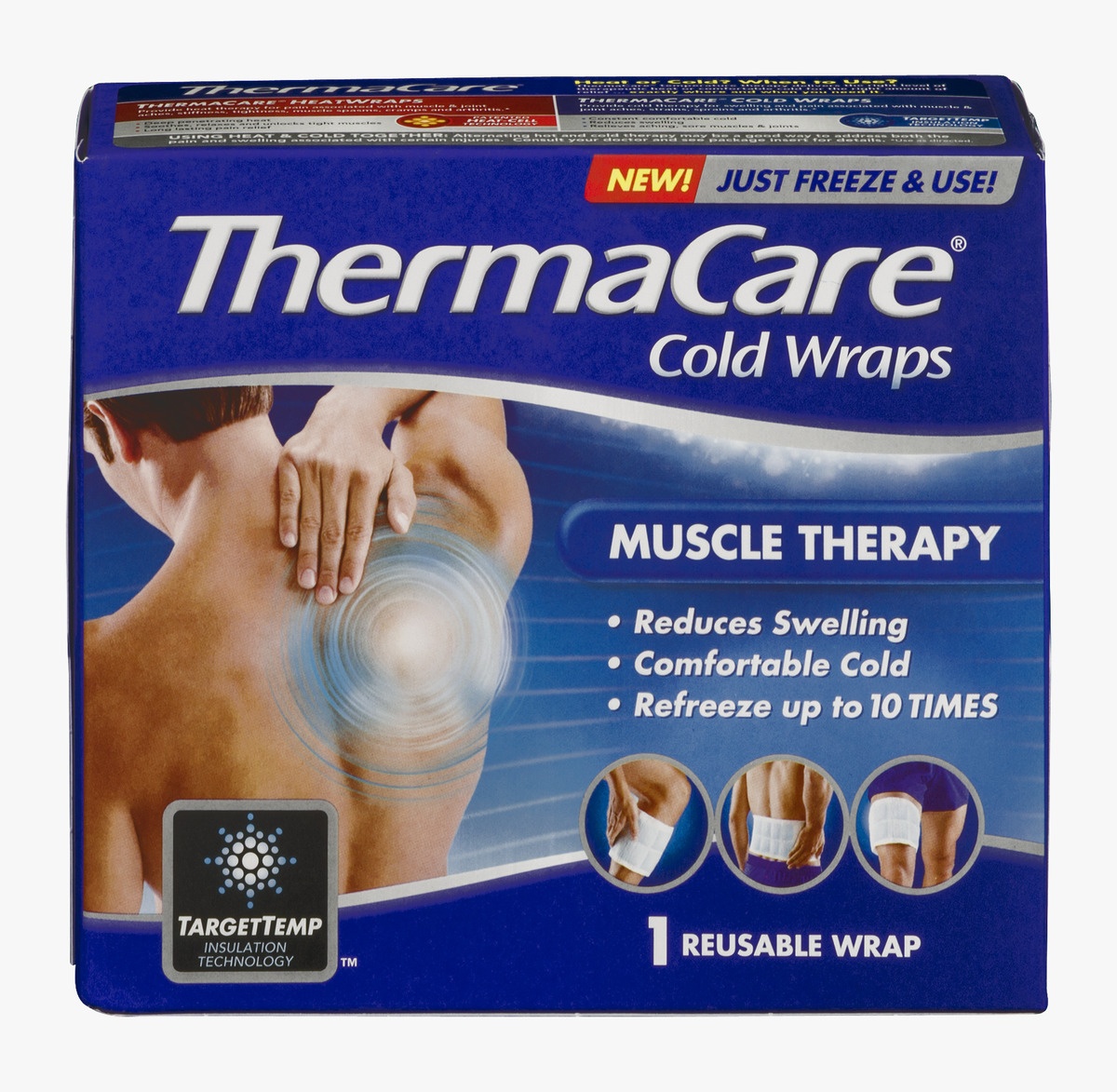 slide 1 of 1, ThermaCare Cold Wrap Muscle, 1 ct