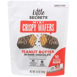 Little Secrets Dark Chocolate Peanut Butter Mini Crispy Wafers